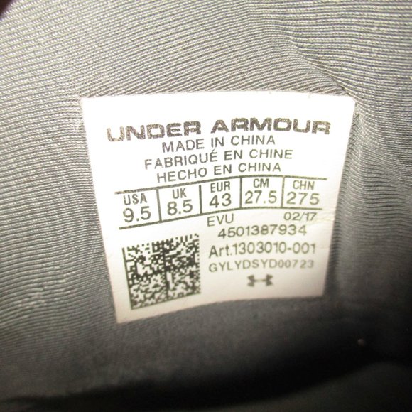 Under Armour Drive 1303010-001 Men's Athletic Hightop Basketball Shoes Sz 9.5 - Picture 10 of 11